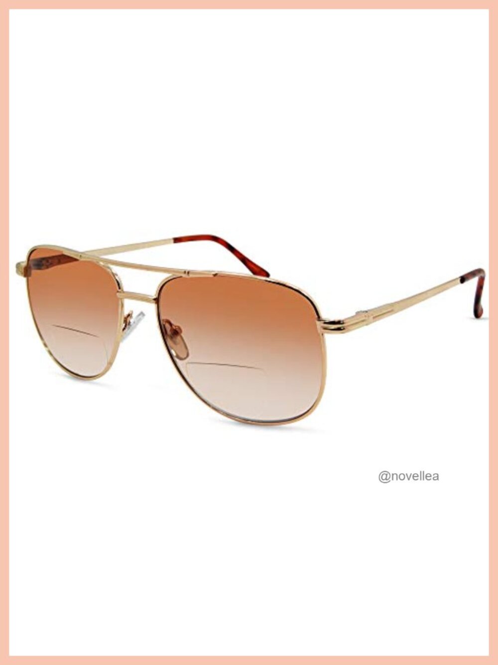 Classic Aviator Bifocal Reading Sunglasses Women Metal Frame Gradient Lens